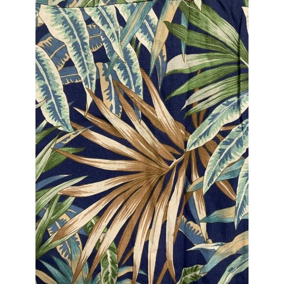 Tori Richard Men Hawaiian Shirt Size XL Extra Large Multicolor Leaf Short Sleeve - Picture 6 of 8